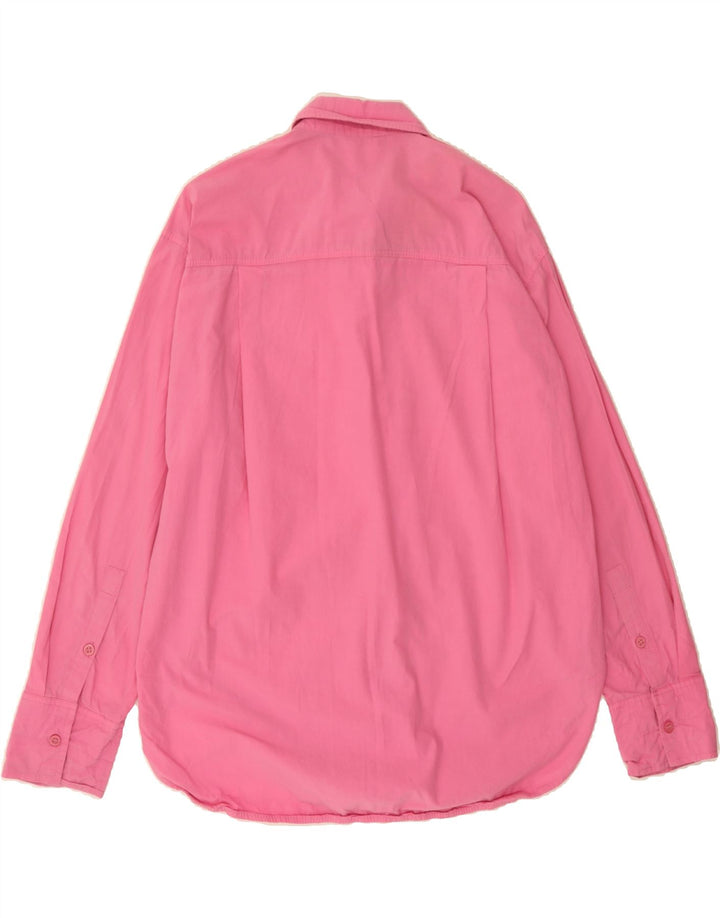 ZARA Womens Oversized Shirt UK 6 XS Pink Cotton Vintage Zara and Second-Hand Zara from Messina Hembry 