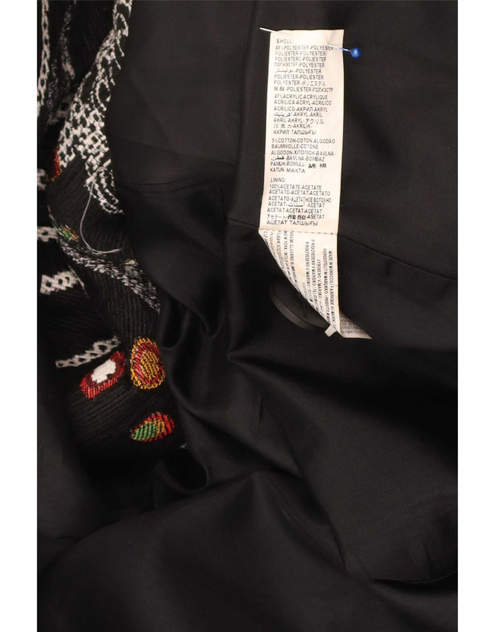 Γυναικείο πανωφόρι αφηρημένου σχεδίου Desigual EU 46 XL Μαύρος φλοράλ πολυεστέρας