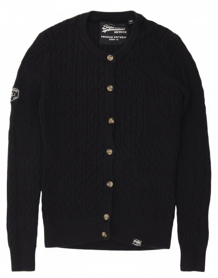 Superdry Γυναικείο πουλόβερ με γραφικά ζακέτα Ηνωμένου Βασιλείου 8 Small Navy Blue Cotton