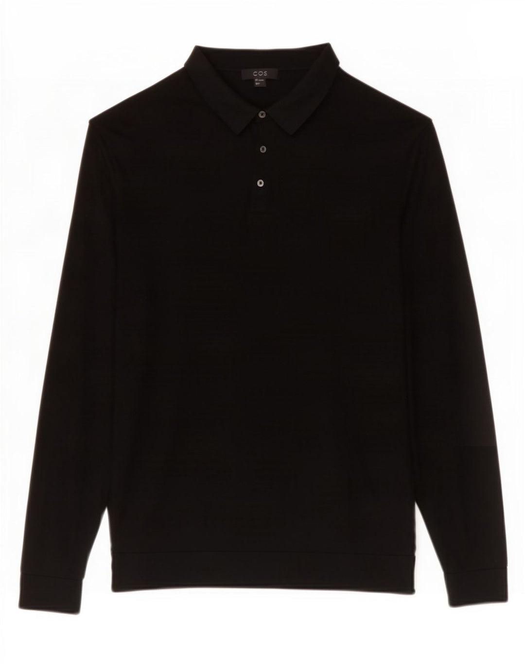 Ανδρικό πουλόβερ Cos Polo Neck Jumper Μεγάλο Μαύρο Μεταξωτό