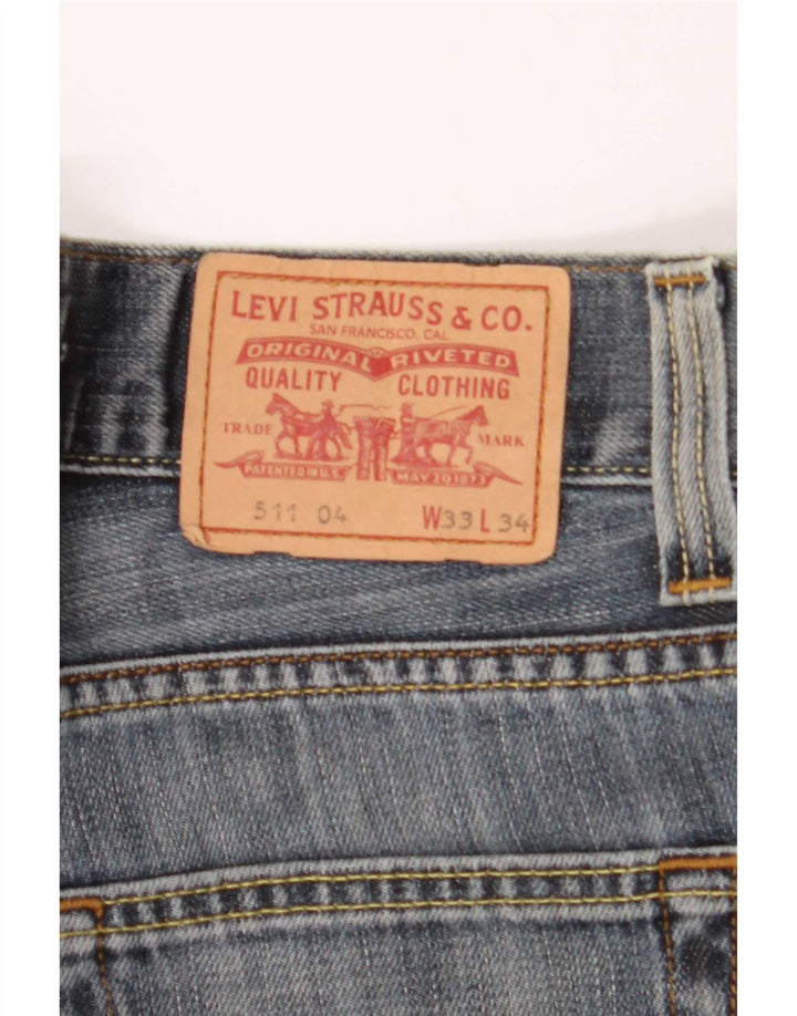Levi's Mens 511 Slim Jeans W33 L34 Blue