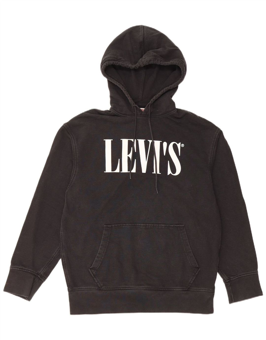 LEVI'S Mens Relaxed Graphic Hoodie Jumper Μεσαίο Μαύρο