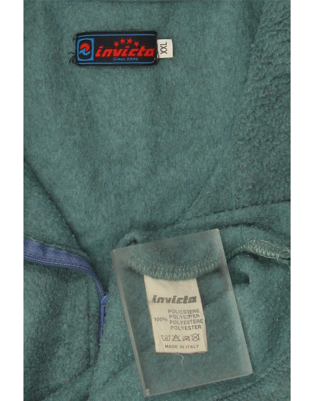 Invicta Ανδρικό φερμουάρ Fleece Jumper 2XL Green Polyester