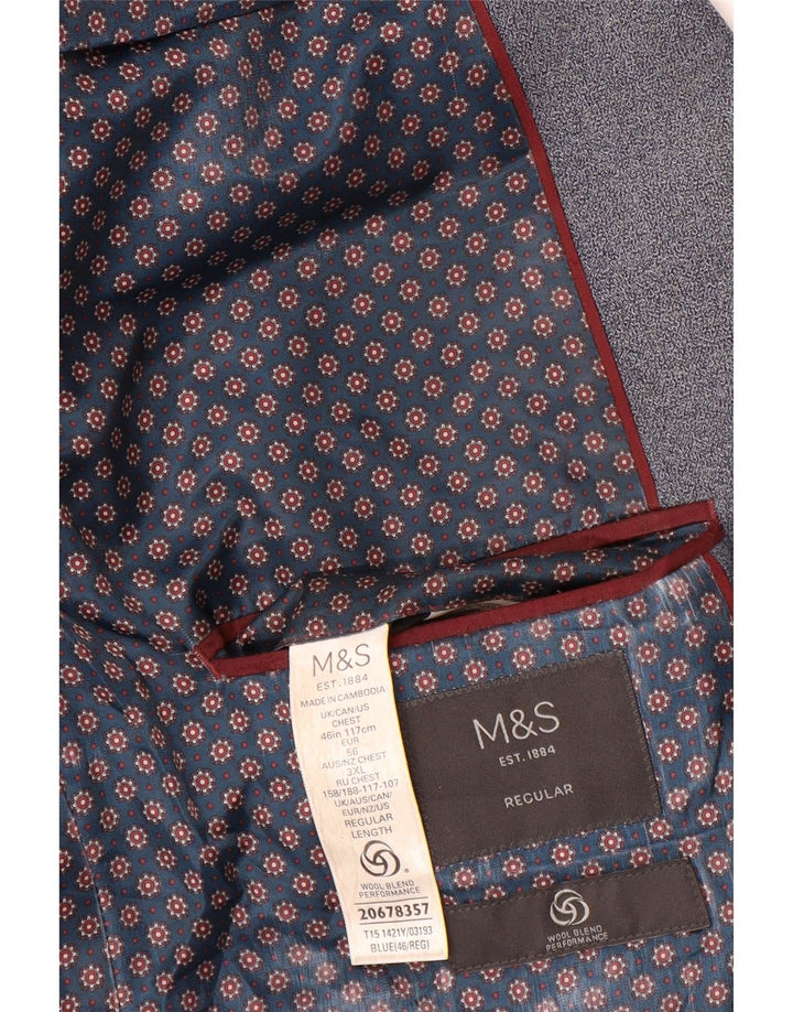 Marks & Spencer Ανδρικό μπουφάν μπλέιζερ με 2 κουμπιά κανονική εφαρμογή UK 46 XL Navy Blue