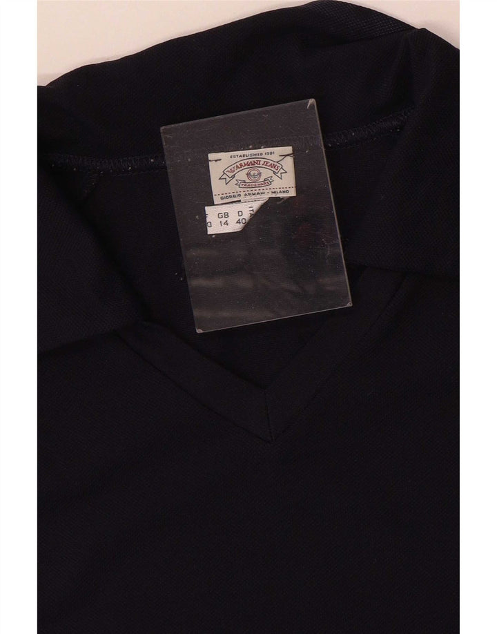 Armani Jeans γυναικείο μπλουζάκι πόλο UK 14 Medium Navy Blue