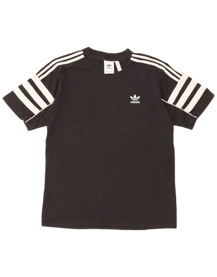 Ανδρικό T-Shirt Adidas Τοπ μεσαίο μαύρο βαμβακερό