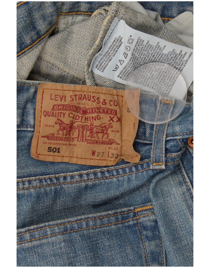 Levi's Mens 501 Straight Jeans W27 L32 Μπλε βαμβακερό