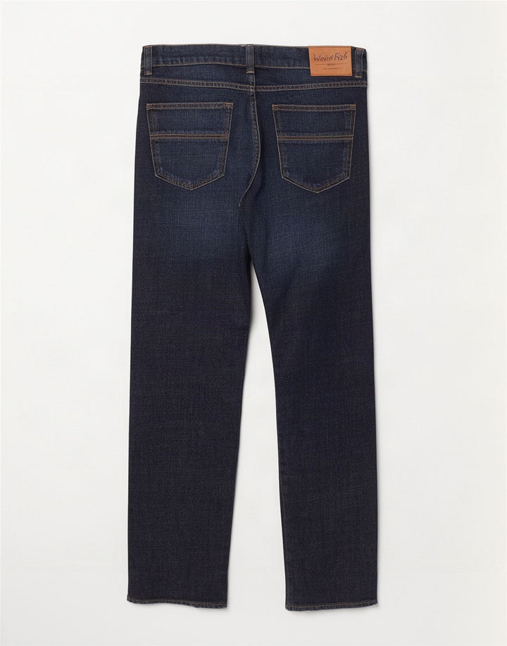 Weird Fish Γυναικεία Straight Jeans W36 L28 Navy Blue Cotton