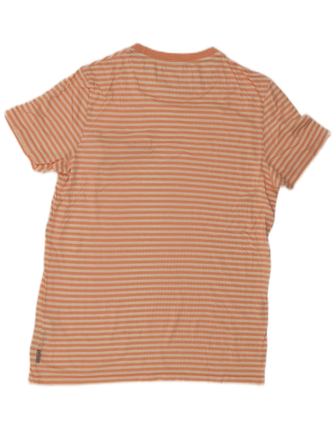 Ανδρικό T-Shirt Ted Baker, κορυφαίο μέγεθος 3, μεσαίο πορτοκαλί βαμβακερό ριγέ