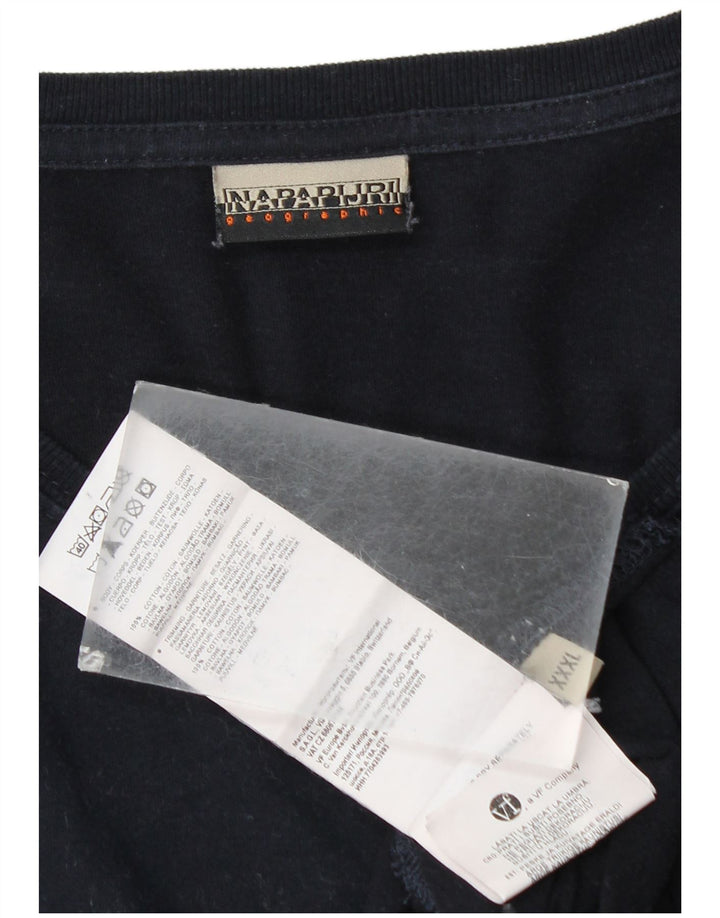 NAPAPIJRI Ανδρικό Μπλουζάκι Γεωγραφικό Γραφικό Μακρυμάνικο 3XL Ναυτικό Βαμβακερό