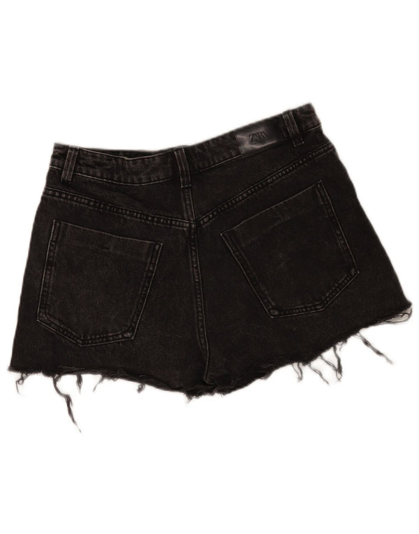 Zara Γυναικείο τζιν σορτς EU 40 Medium W30 μαύρο βαμβακερό