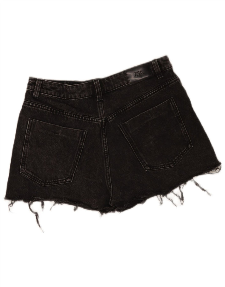Zara Γυναικείο τζιν σορτς EU 40 Medium W30 μαύρο βαμβακερό