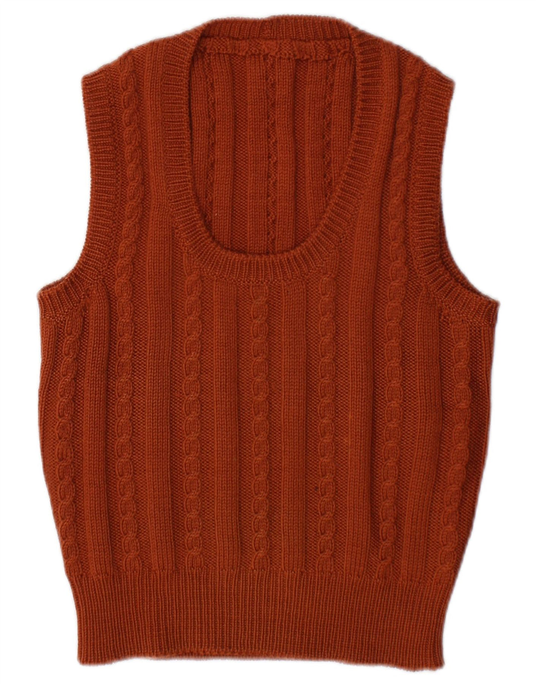 Vintage γυναικείο γιλέκο Tank Top UK 14 Medium Brown
