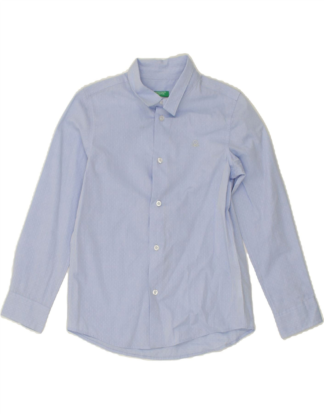 UNITED COLORS OF BENETTON Boys Shirt 7-8 Years Blue Polka Dot Cotton | Vintage United Colors of Benetton | Thrift | Second-Hand United Colors of Benetton | Used Clothing | Messina Hembry 