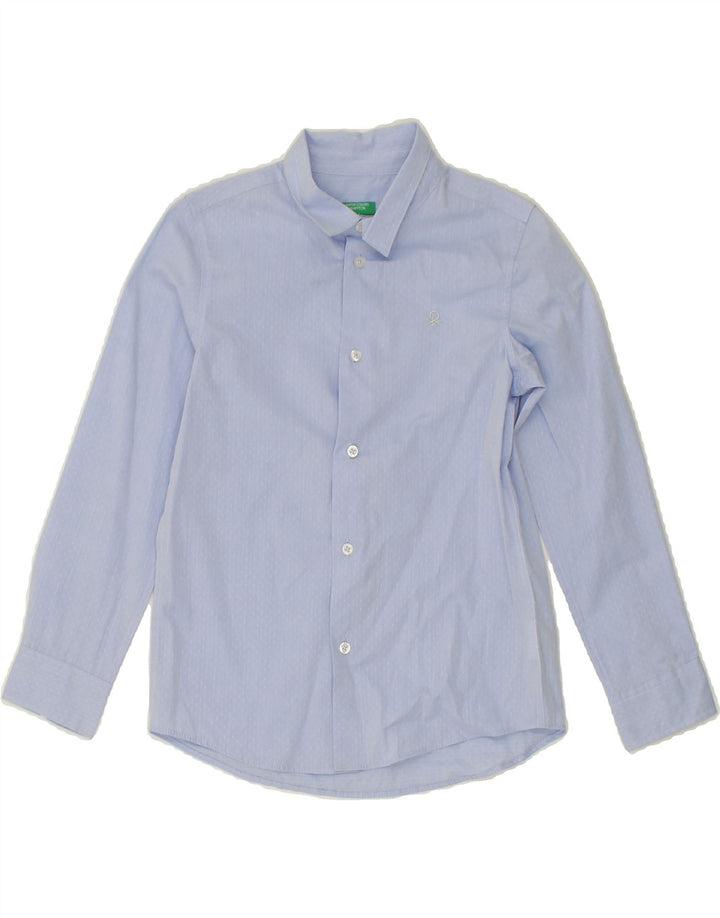 UNITED COLORS OF BENETTON Boys Shirt 7-8 Years Blue Polka Dot Cotton | Vintage United Colors of Benetton | Thrift | Second-Hand United Colors of Benetton | Used Clothing | Messina Hembry 