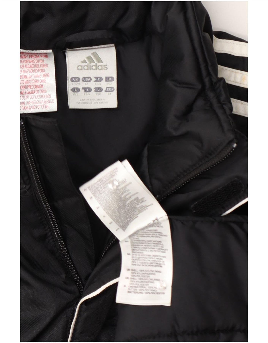 Μπουφάν Adidas Boys με επένδυση μαύρο νάιλον 11-12 ετών