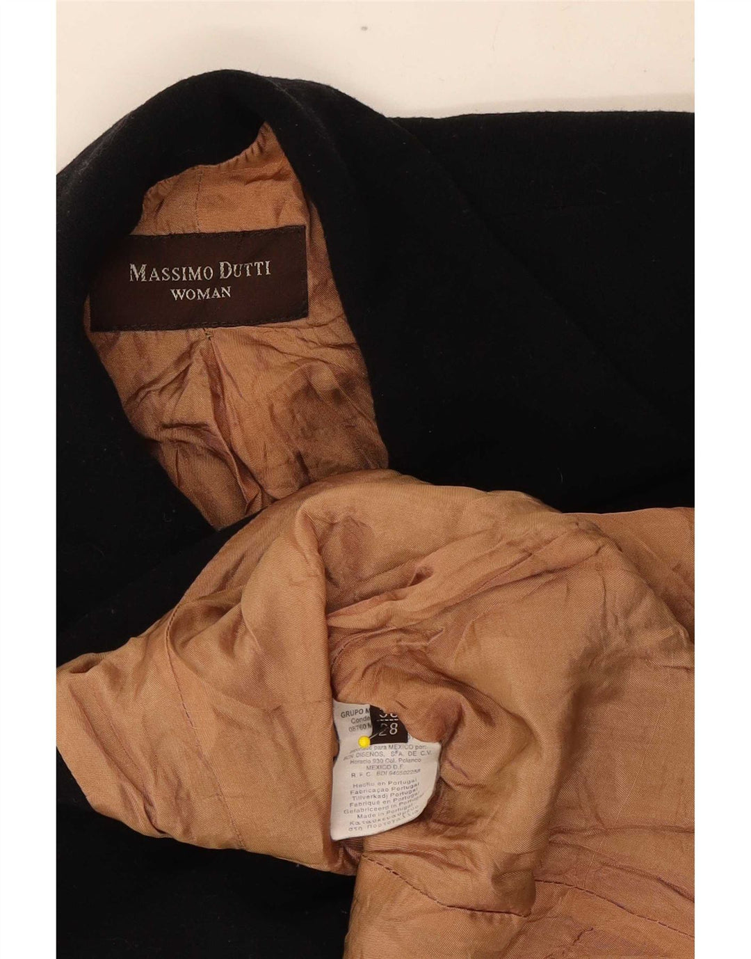 Massimo Dutti Γυναικείο Μπουφάν σακάκι με 4 κουμπιά EU 38 Small Black Wool