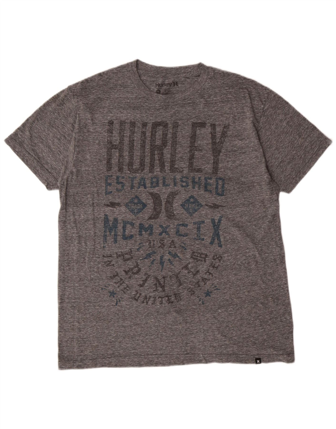 Ανδρικό T-Shirt με γραφικό κανονική εφαρμογή Hurley Top Medium Grey