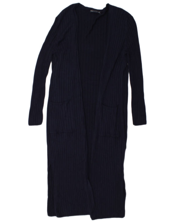 Marks & Spencer Γυναικείο πουλόβερ Longline Cardigan UK 12 Medium Navy Blue