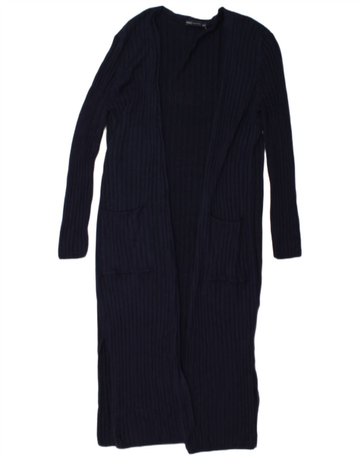 Marks & Spencer Γυναικείο πουλόβερ Longline Cardigan UK 12 Medium Navy Blue