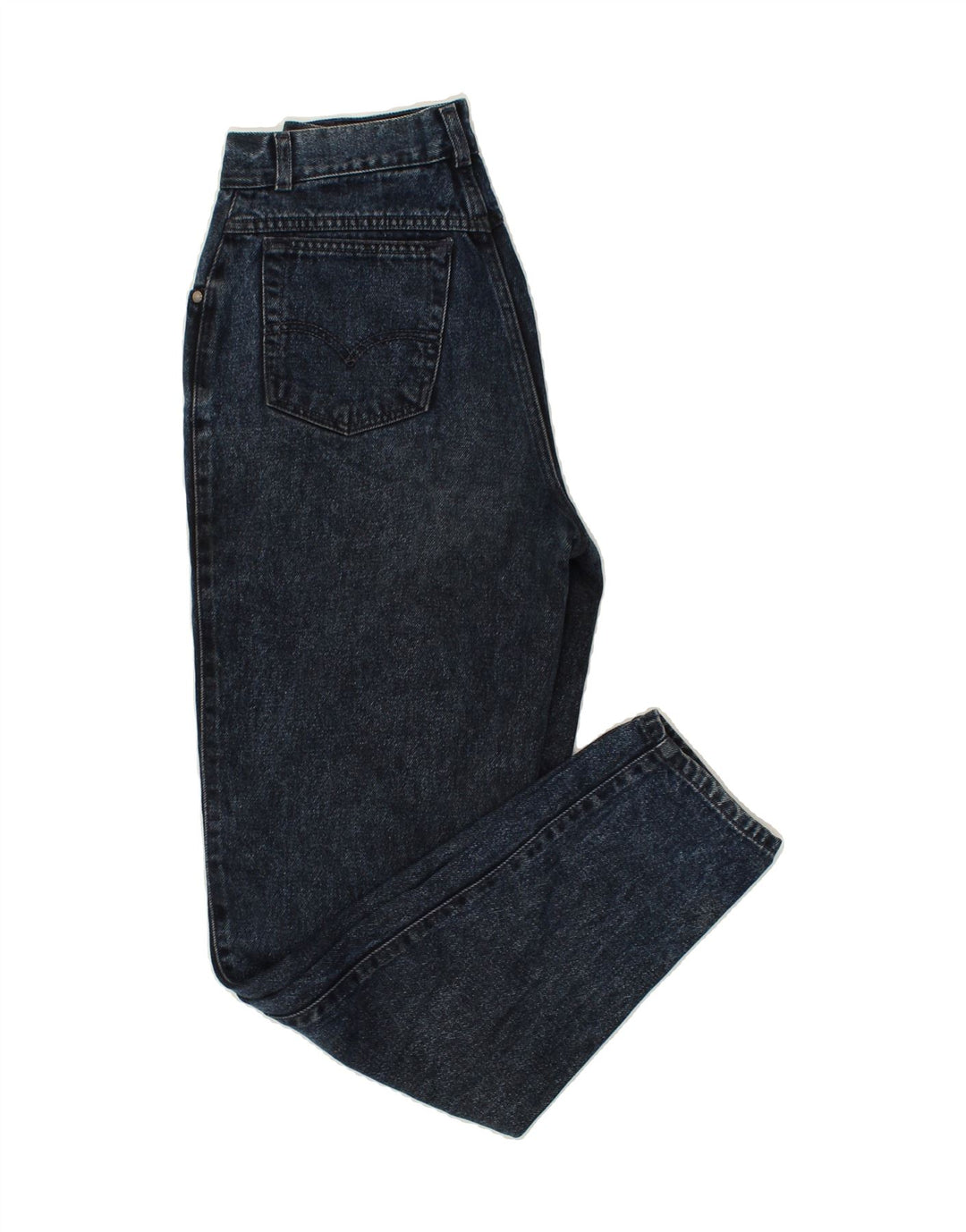 LEVI'S Womens Tapered Jeans US 9 Medium W28 L31 Navy Blue Cotton Vintage Levi's and Second-Hand Levi's from Messina Hembry 