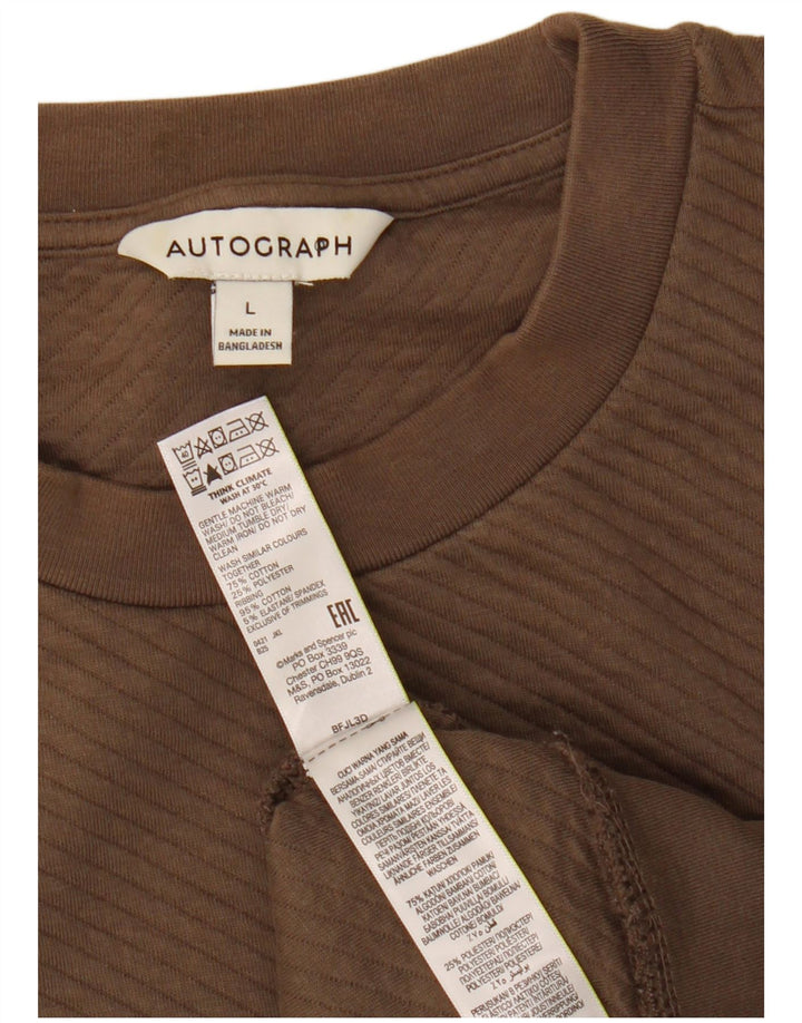 Marks & Spencer Ανδρικό Φούτερ Autograph Jumper Μεγάλο Καφέ Βαμβακερό