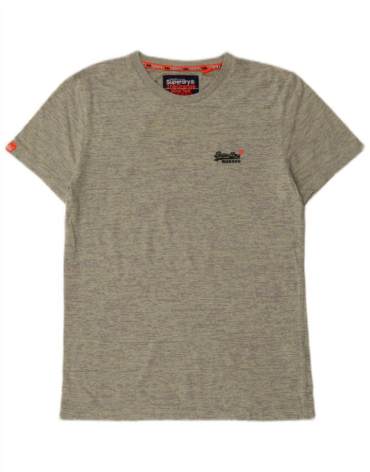 Ανδρικό T-Shirt Superdry Top Βαμβακερό μεσαίο πράσινο ριγέ