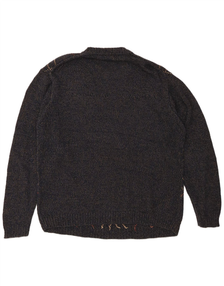 DOCKERS Ανδρικό πουλόβερ με λαιμόκοψη XL Navy Blue Argyle/Διαμαντένιο βαμβάκι