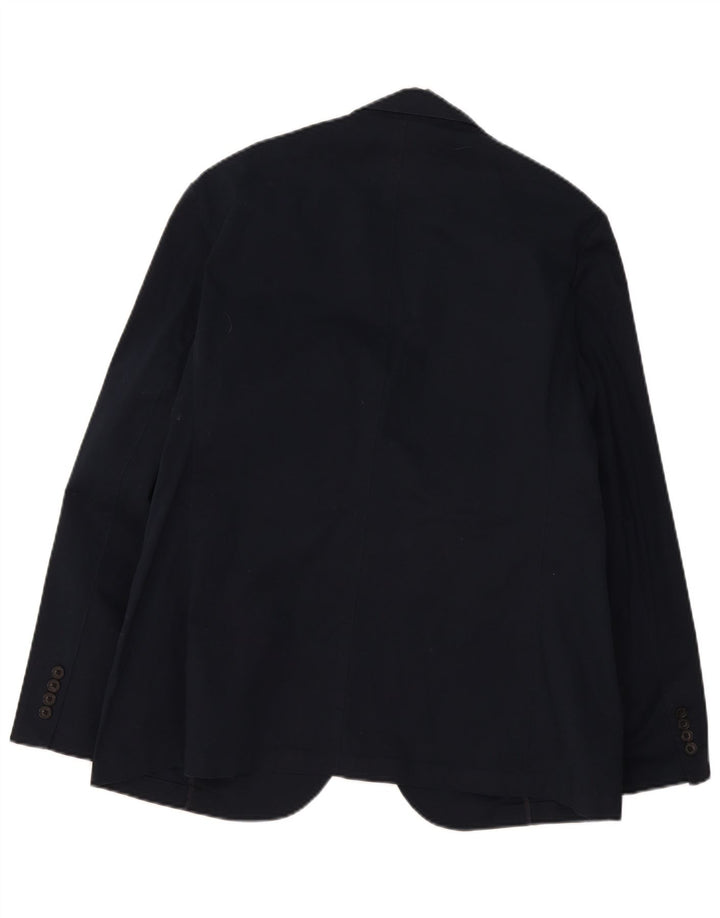 Marks & Spencer Ανδρικό σακάκι με 2 κουμπιά UK 44 XL Navy Blue Cotton
