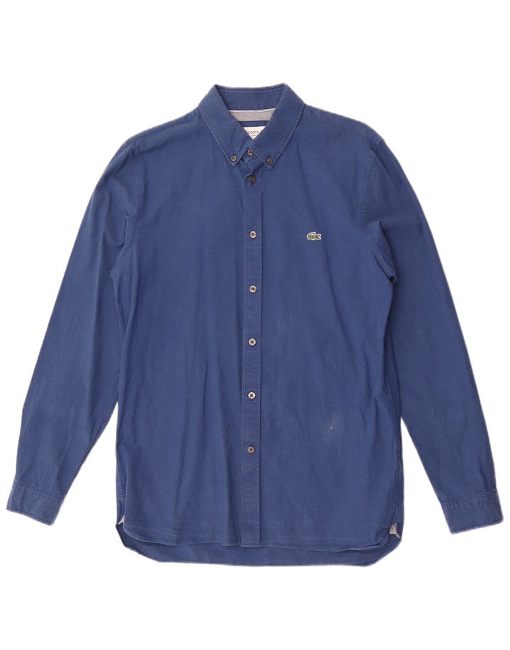 Ανδρικό πουκάμισο Lacoste Slim Fit Μέγεθος 40 Medium Navy Blue βαμβακερό