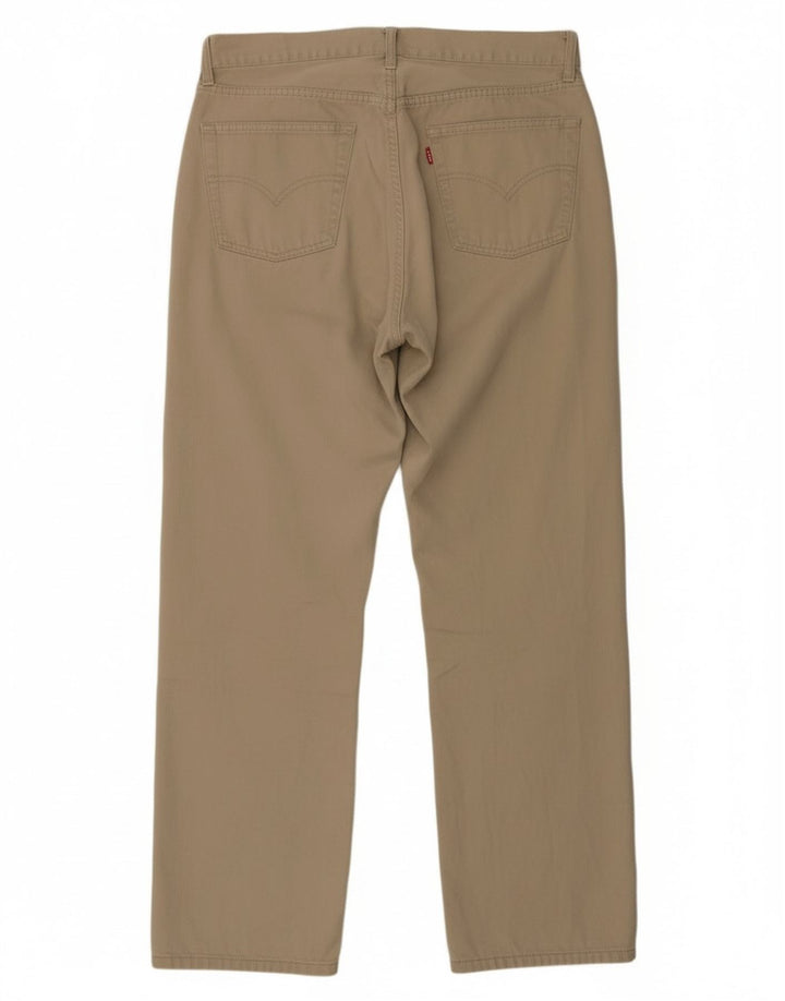 Levi's Mens 551 Straight Jeans W36 L30 Μπεζ βαμβακερό