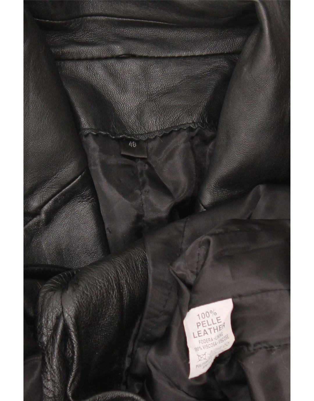 Vintage Γυναικείο Δερμάτινο Παλτό IT 48 XL Μαύρο