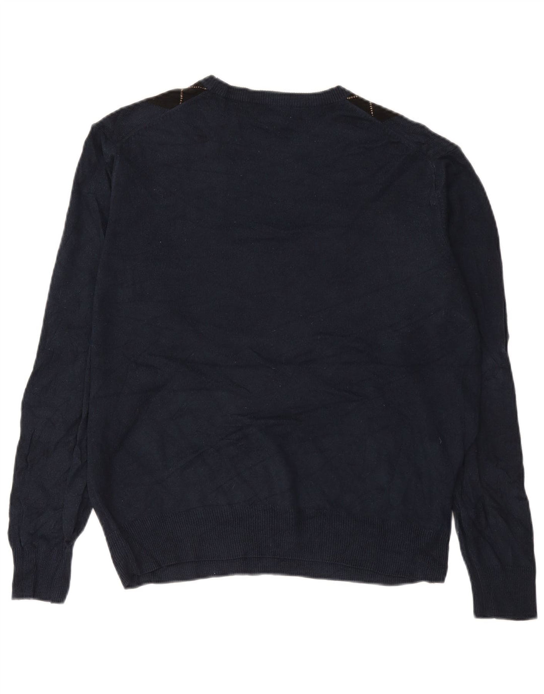 DOCKERS Ανδρικό πουλόβερ με λαιμόκοψη μεγάλου μπλε ναυτικού Argyle/διαμάντι