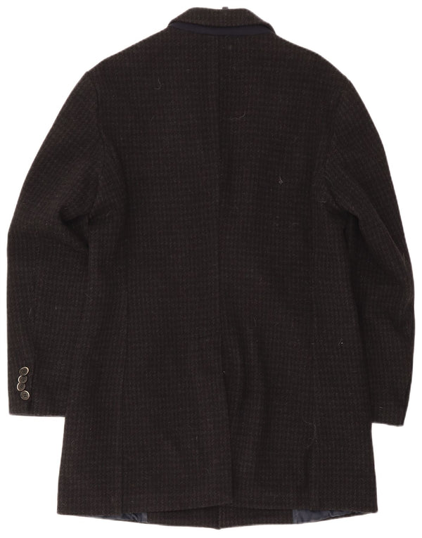Liu Jo Ανδρικό Πανωφόρι IT 50 Large Black Houndstooth Wool
