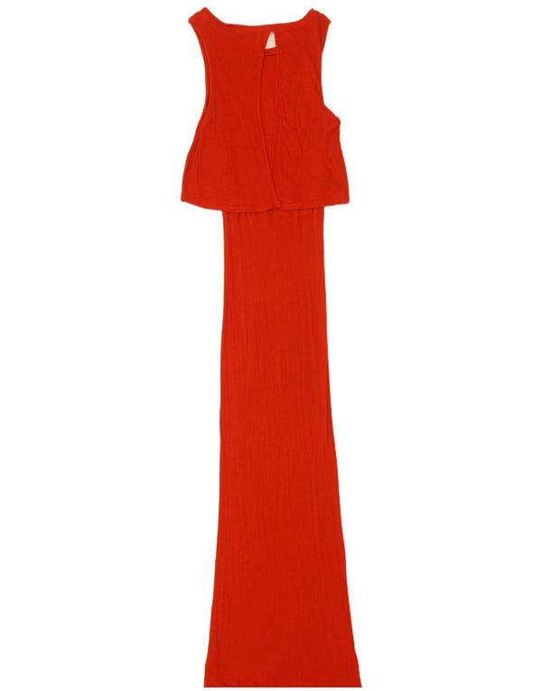 Topshop Γυναικείο Maxi Αμάνικο Φόρεμα UK 8 Small Red