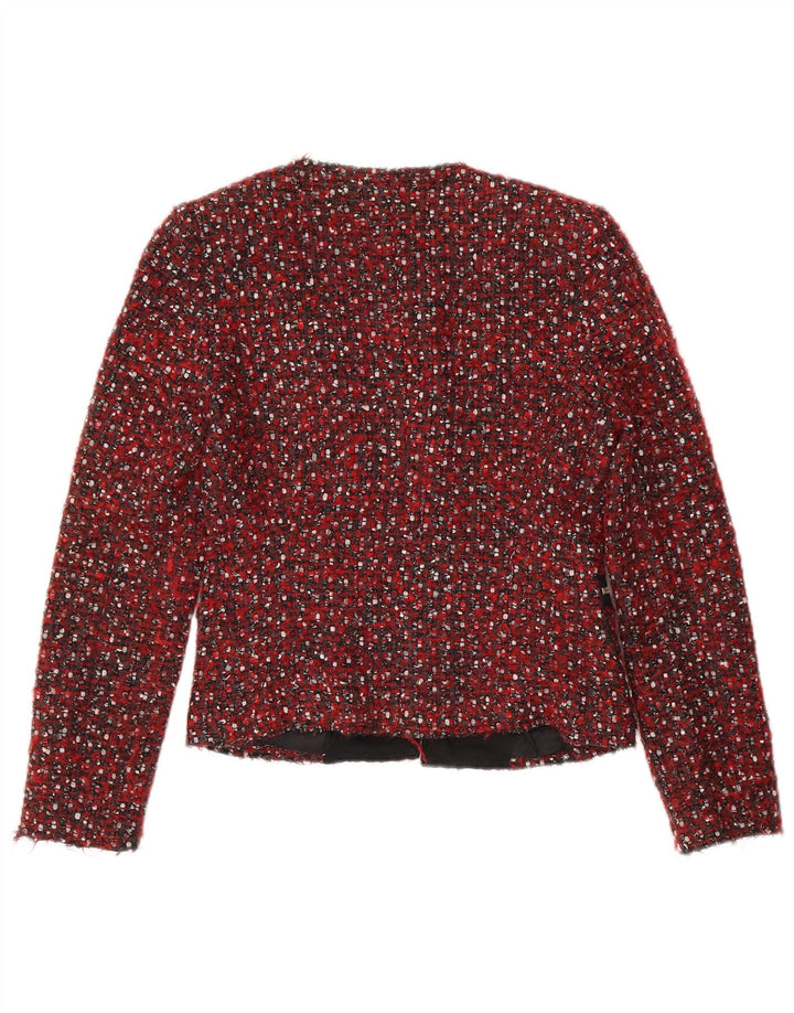 Zara Γυναικείο σακάκι blazer UK 10 Small Red Flecked Modern