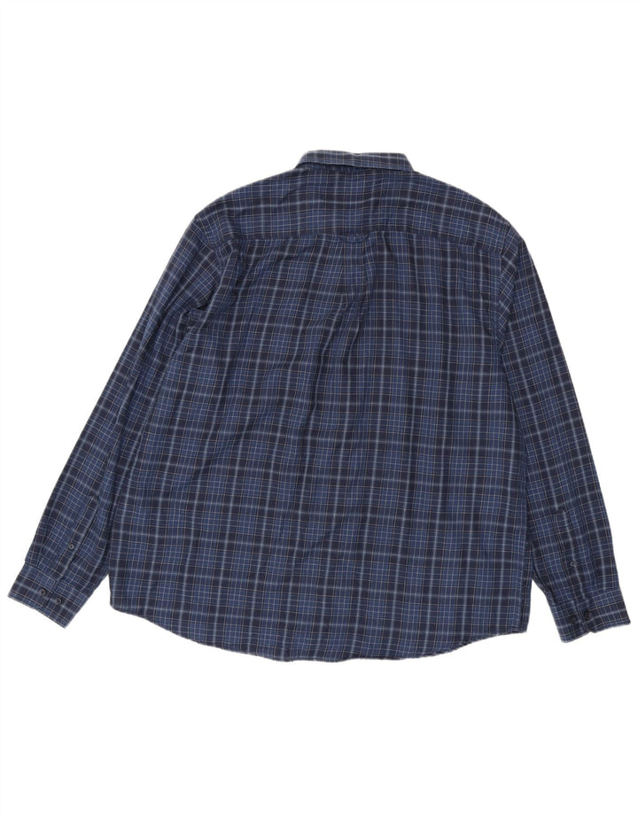 Ανδρικό πουκάμισο James Pringle 2XL Navy Blue Check Polyester