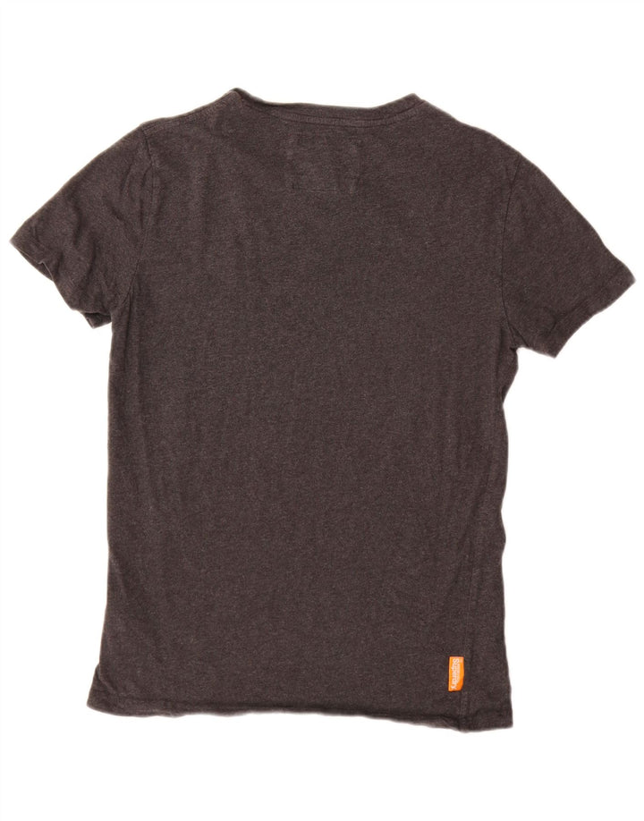 Superdry Ανδρικό T-Shirt Top Μικρό Γκρι Βαμβακερό