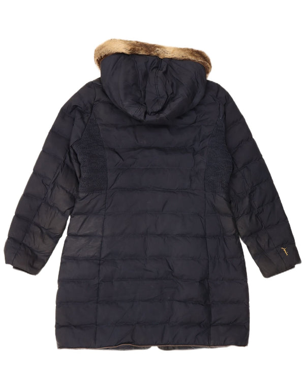 Joules γυναικείο μπουφάν με κουκούλα UK 14 Large Navy Blue Polyester