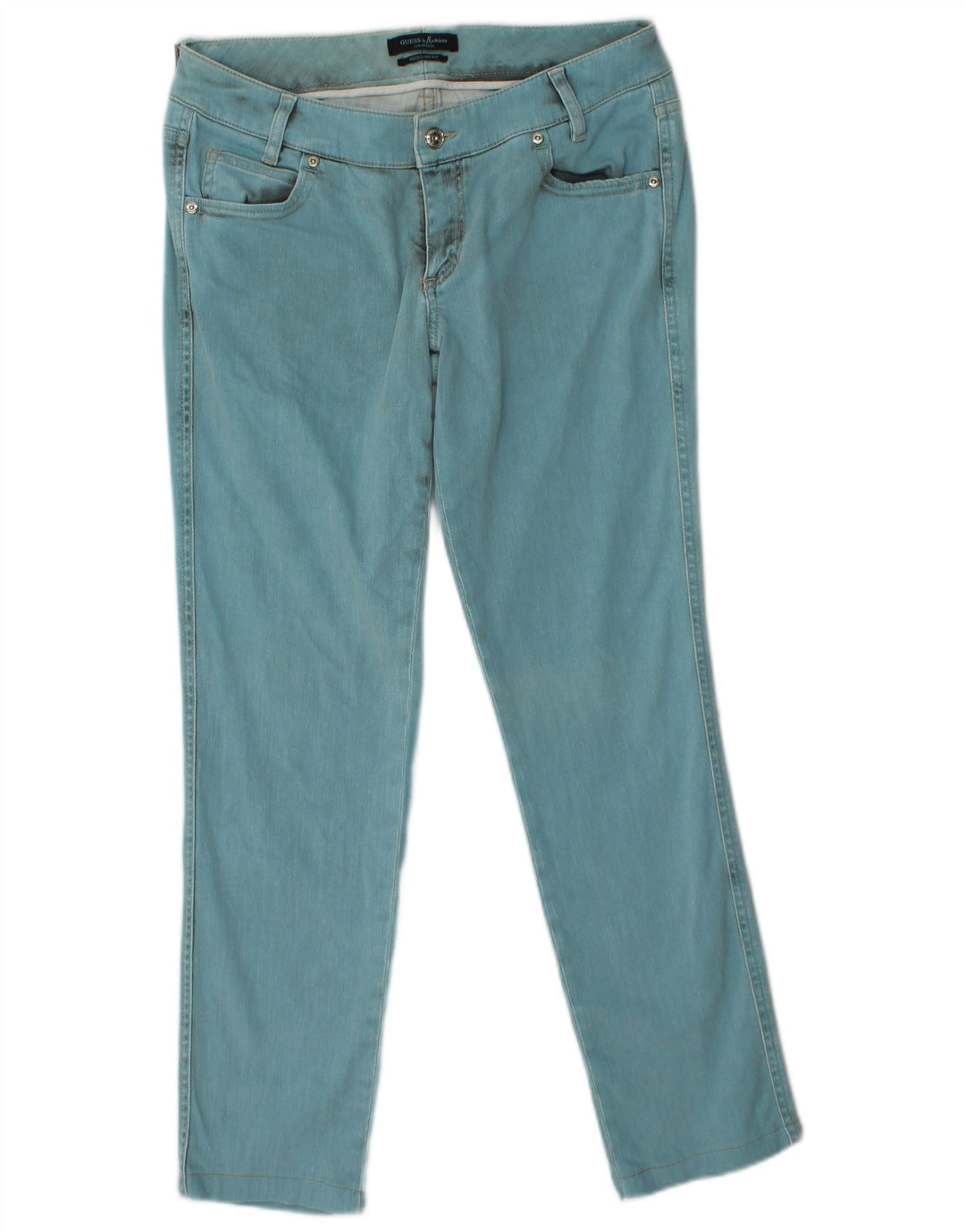 GUESS BY MARCIANO Γυναικεία κανονική εφαρμογή Slim τζιν W31 L27 Μπλε βαμβακερό