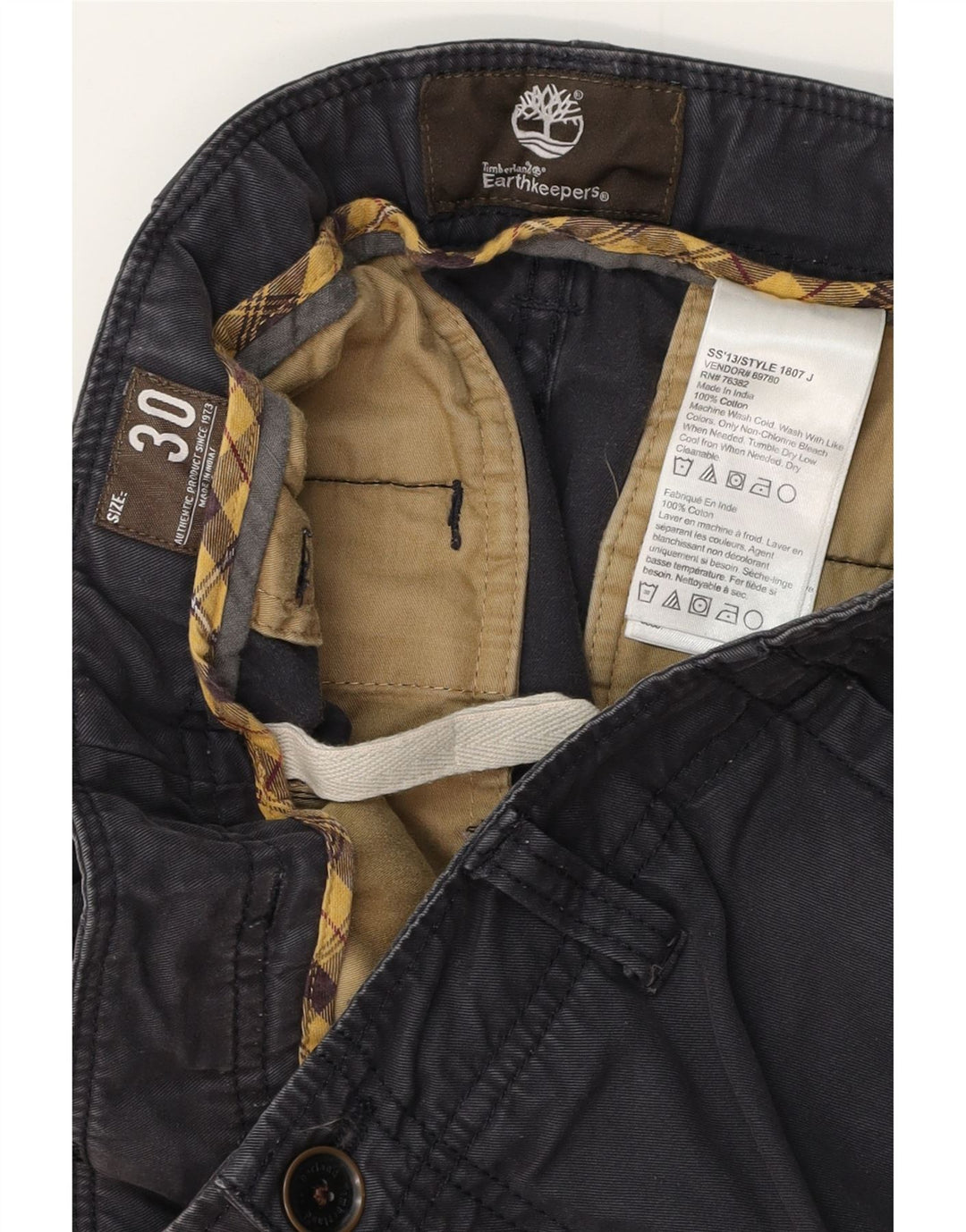 Ανδρικό σορτς Chino TIMBERLAND Earthkeepers W30 Βαμβακερό μεσαίο ναυτικό μπλε