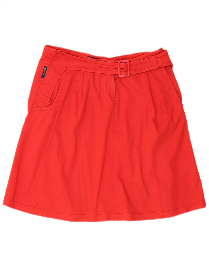Armani Γυναικεία φούστα σε γραμμή Α US 8 Medium W30 Κόκκινη Βαμβακερή