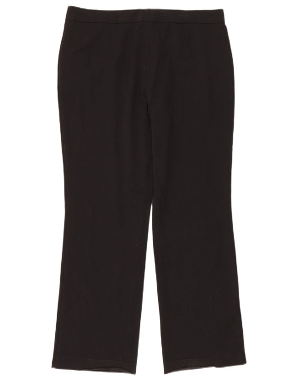 Marks & Spencer Γυναικείο ίσιο casual παντελόνι UK 14 μεγάλο W34 L28 μαύρο