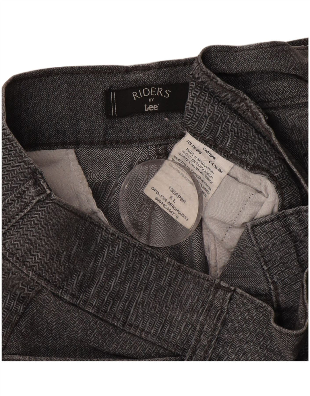LEE Womens Riders Casual Παντελόνι US 8 Medium W30 L32 Grey Hiringbone