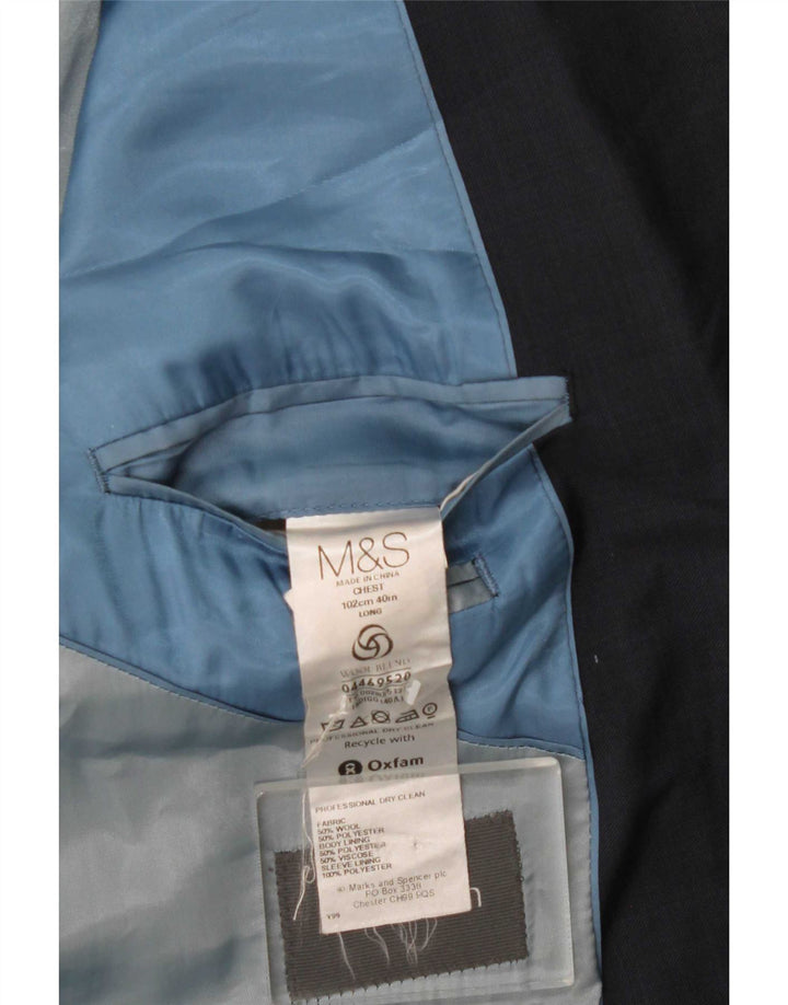 Marks & Spencer Ανδρικό σακάκι blazer 2 κουμπιών UK 40 Medium Navy Blue Classic