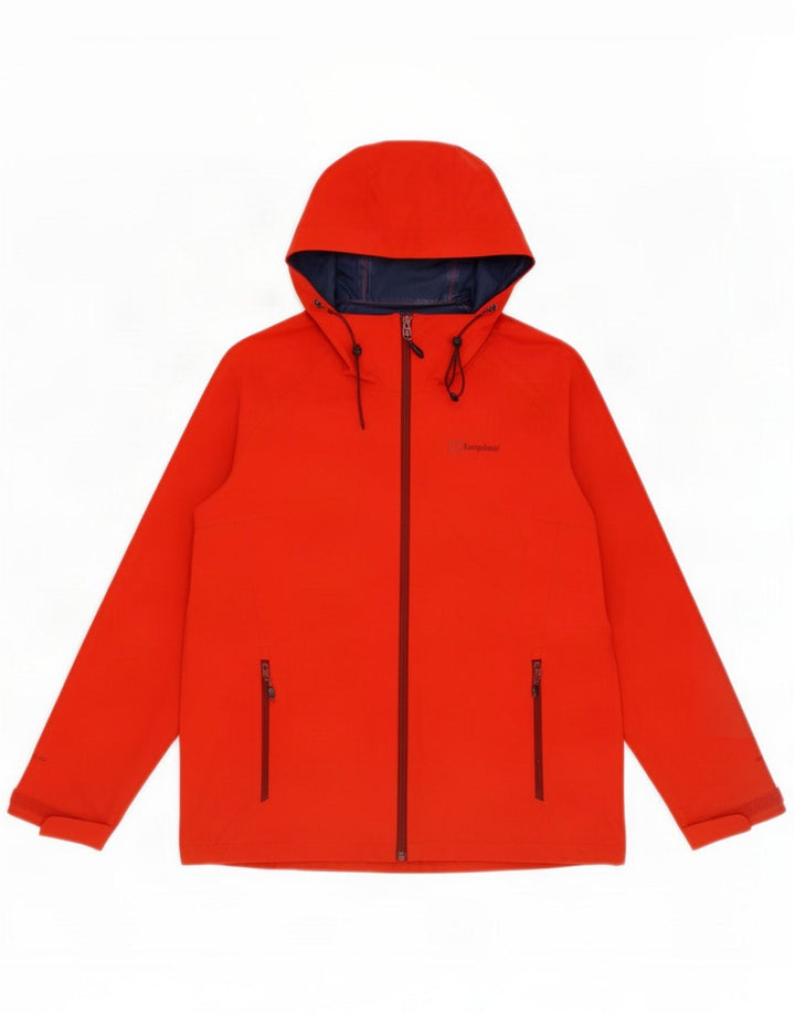 Berghaus Γυναικείο μπουφάν βροχής με κουκούλα UK 12 μεσαίο κόκκινο πολυαμίδιο