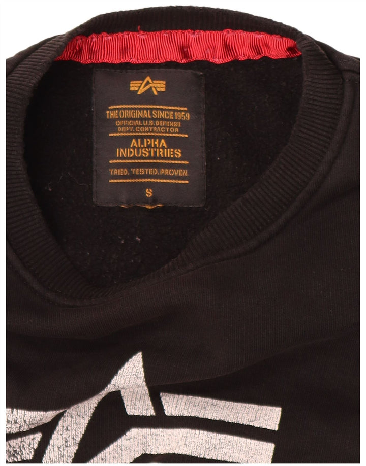 Ανδρικό γραφικό φούτερ Alpha Industries Jumper Small Black