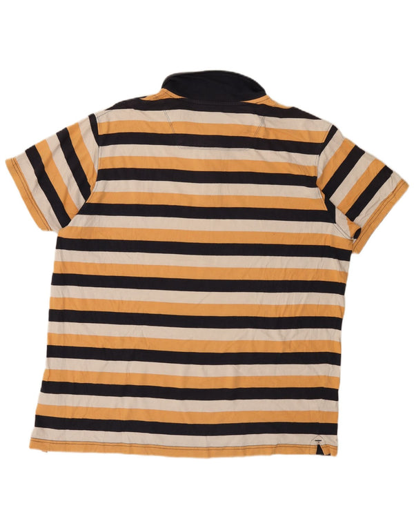 Timberland Mens Earthkeepers κανονική μπλούζα πόλο 2XL κίτρινο ριγέ