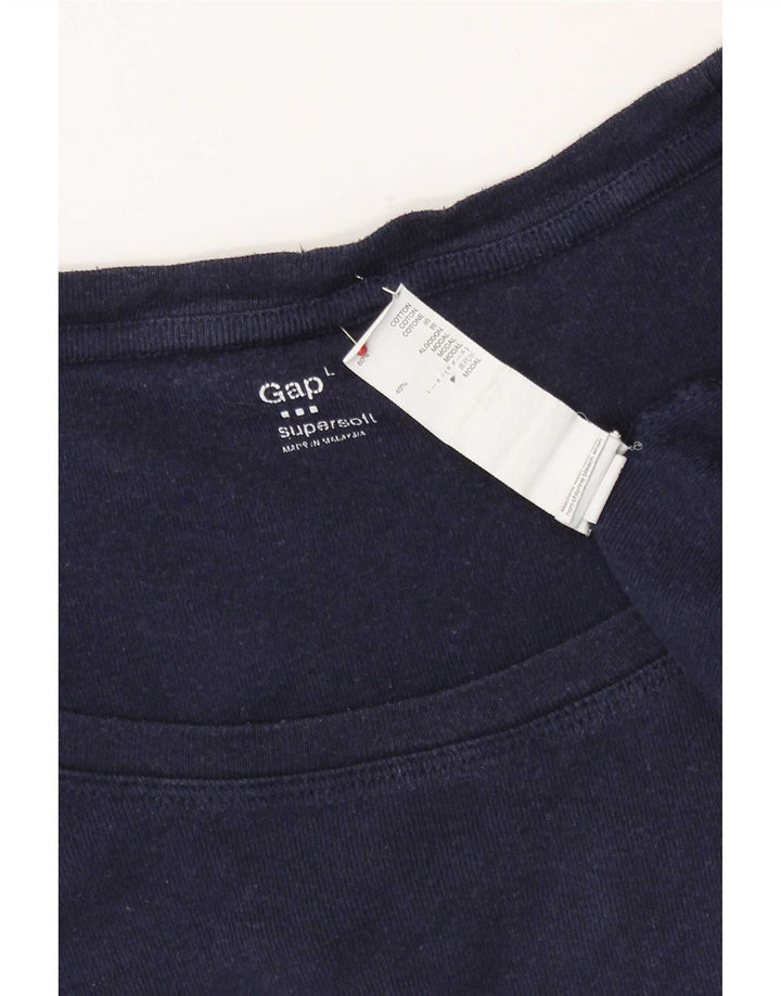 Gap Γυναικείο τοπ μακρυμάνικο UK 14 Large Navy Blue βαμβακερό