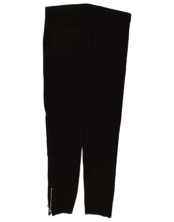 Topshop Womens Skinny Cropped Trousers UK 12 Medium W30 L25 Black Viscose